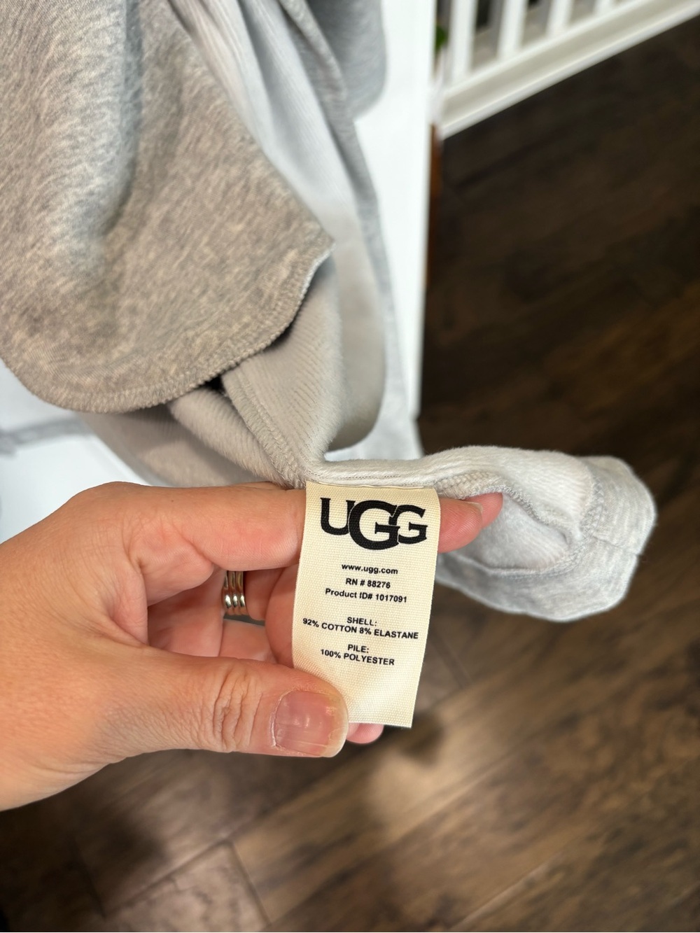 UGG Light Gray Women's Plush Bathrobe with Belt - Picture 3 of 4